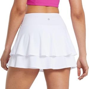 WHITE TENNIS SKORT SZ S